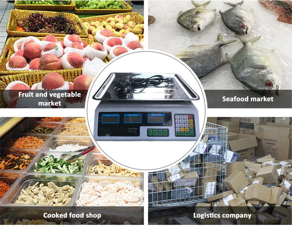 30KG Electronic Price Computing Scale Counting Equipment With Dual LCD Screen Display for Kitchen, Shops, Supermarkets