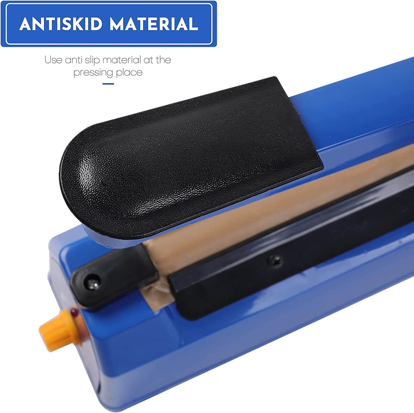 16 Inch Impulse Heat Sealer Poly Mylar Plastic Bag Sealer – Manual Packaging Machine for Home, Restaurant, and Food Storage