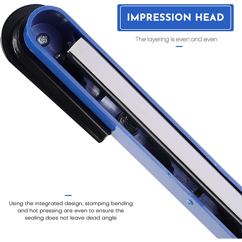 16 Inch Impulse Heat Sealer Poly Mylar Plastic Bag Sealer – Manual Packaging Machine for Home, Restaurant, and Food Storage