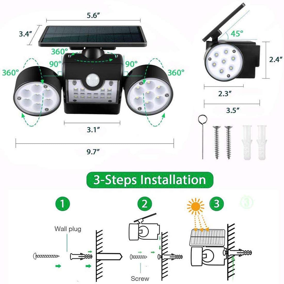 Outdoor Solar Light, Outdoor Solar Light with Motion Sensor