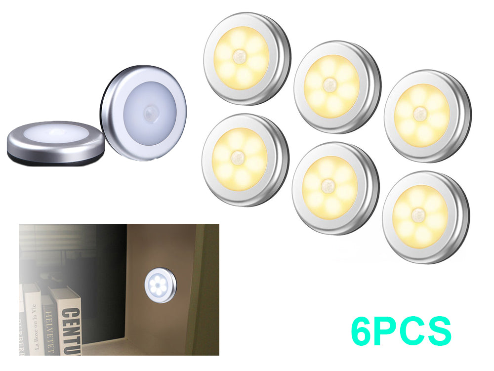 LED Closet Night Light with Motion Sensor – Pack of 6