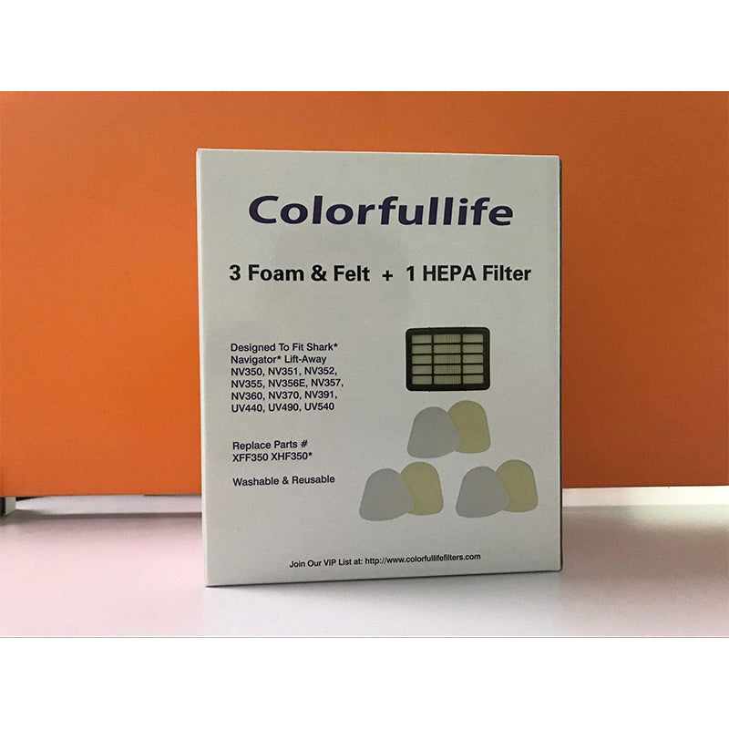 Vacuum Foam Filter Set for Shark Navigator NV350NZ NV350 NZ NV370 Compatible