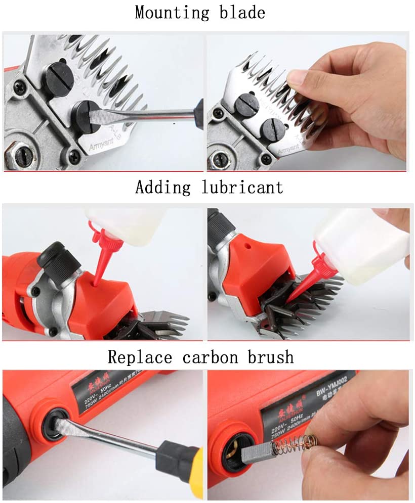 750W Electric Sheep Shearing Cutter - 6 Speed Hair Trimmer