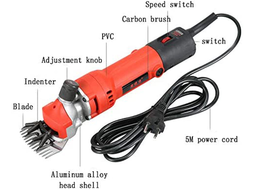 750W Electric Sheep Shearing Cutter - 6 Speed Hair Trimmer