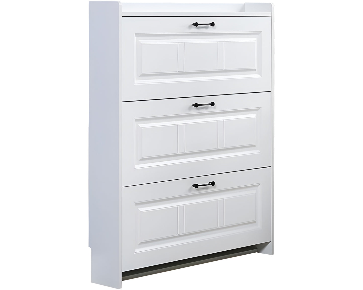 Slim Shoe Cabinet - Space Saving Wooden Shoe Storage Cabinet with 3 Drawers