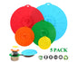 Set of 5 Reusable Silicone Lids Covers for Cups Bowls Pots