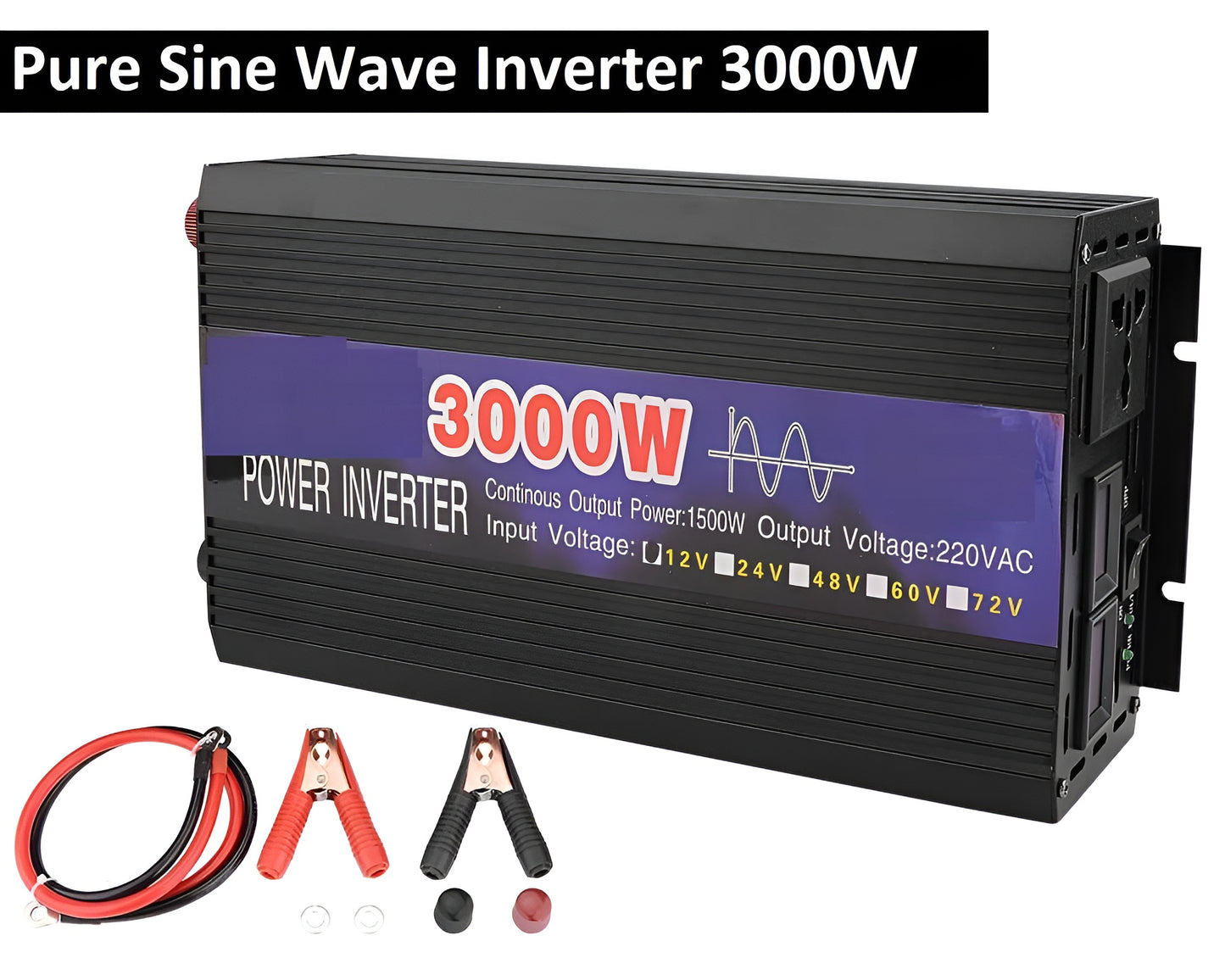 Pure Sine wave Inverter 3000W 12V to 230V