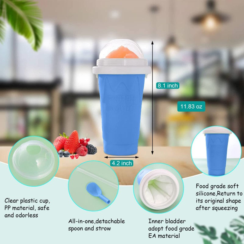 Slushy Maker Cup - Frozen Magic Squeeze Cup for Homemade Slushies, Milkshakes, & Smoothies