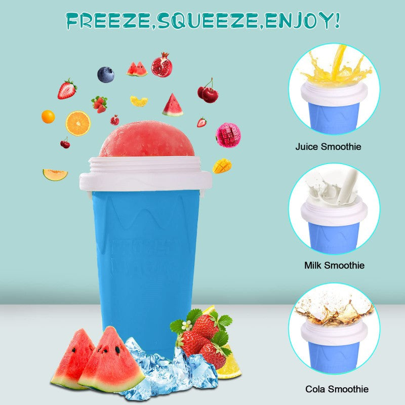 Slushy Maker Cup - Frozen Magic Squeeze Cup for Homemade Slushies, Milkshakes, & Smoothies