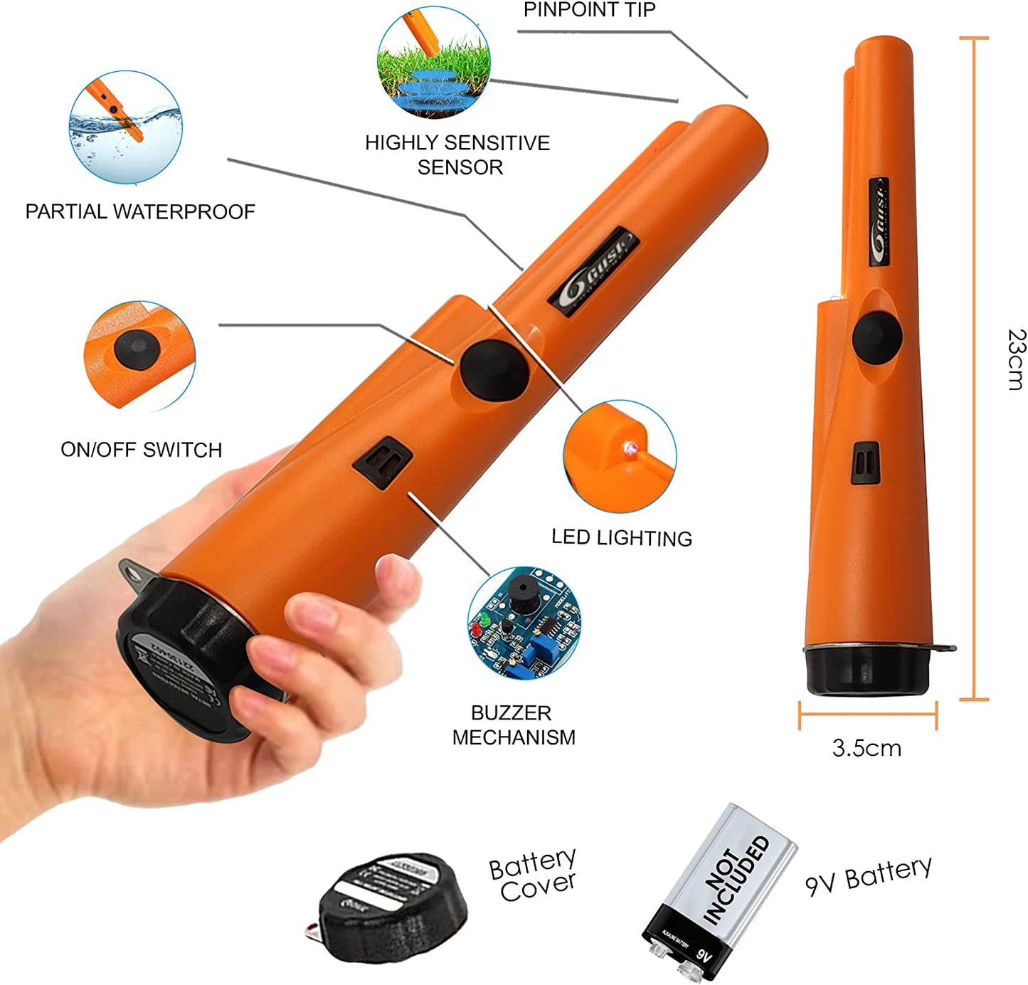 Metal Detector Waterproof Metal Detector Pinpointer for Gold Hunt