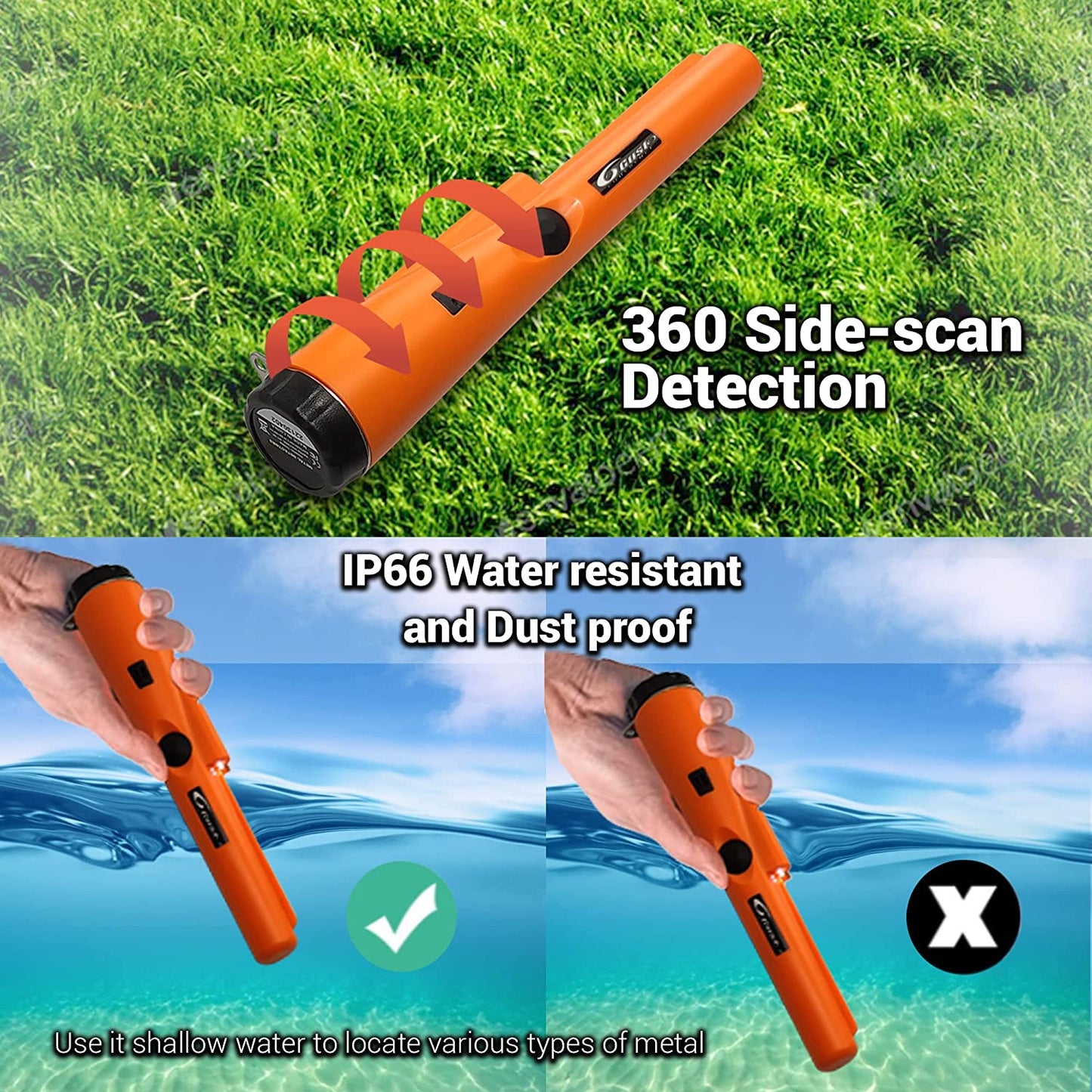 Metal Detector Waterproof Metal Detector Pinpointer for Gold Hunt