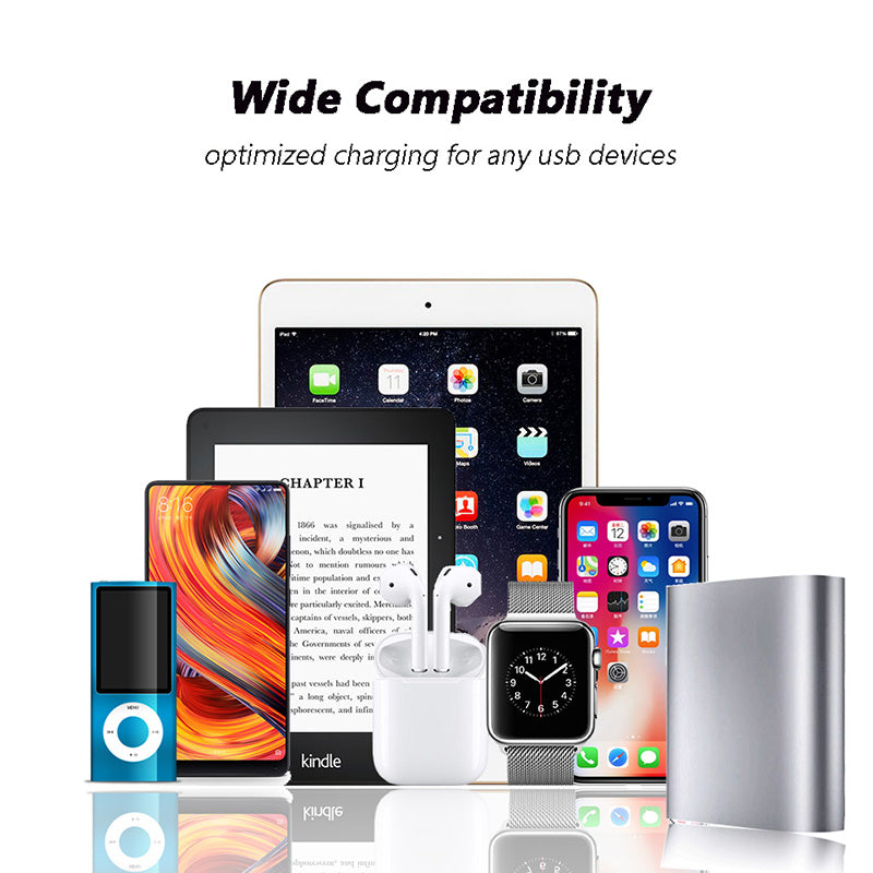 40W Smart 8 Ports USB Charger Station with LCD Display