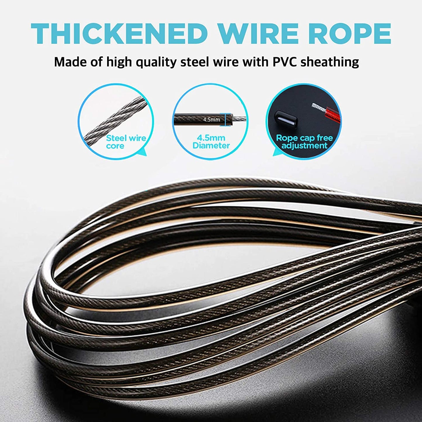 Skipping Rope Smart – Digital Skipping Rope with Calorie Tracker, Weighted Handles & 9.8ft Adjustable Length