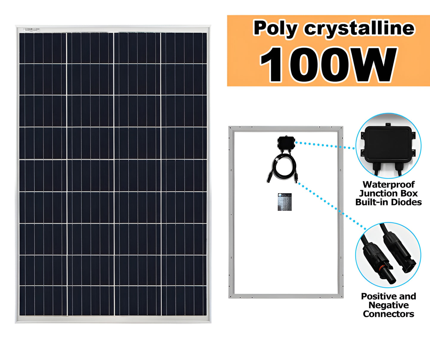 Solar Panel, 100w portable solar Panel