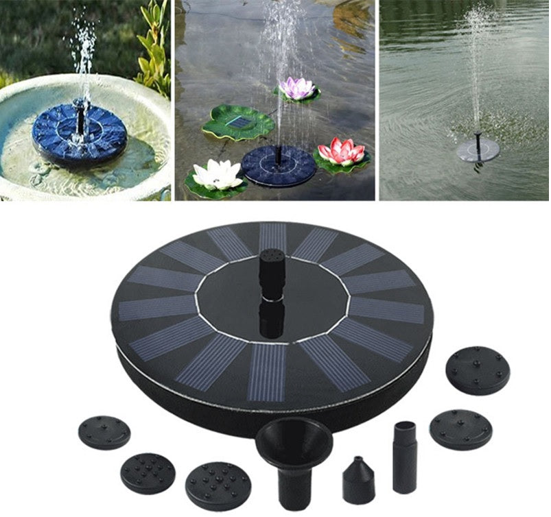 Solar Water Fountain - Floating Solar Powered Pond and Garden Water Pump Fountain Kit
