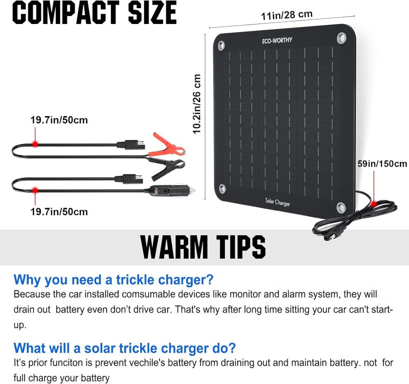 Solar Trickle Charger Kit