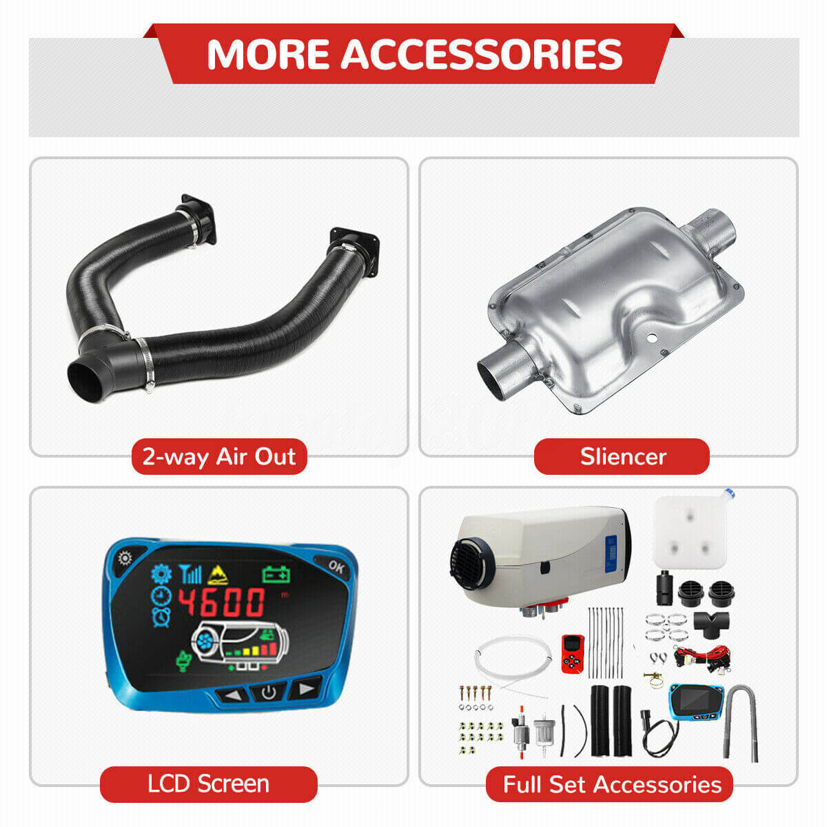Diesel Air Heater 5kW 12V with LCD Switch