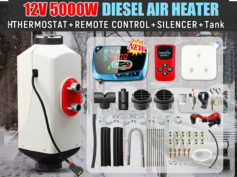 Diesel Air Heater 5kW 12V with LCD Switch