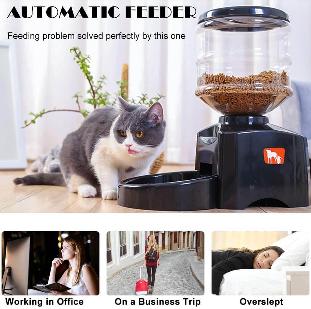 Automatic Pet Feeder Timed Dog Cat Food Dispenser