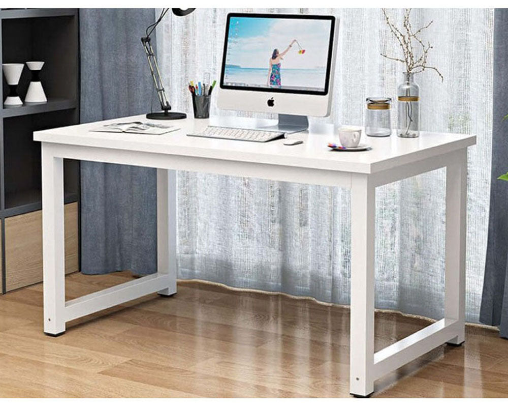 Heavy Duty Home Office Sturdy Computer Desk White 120cm