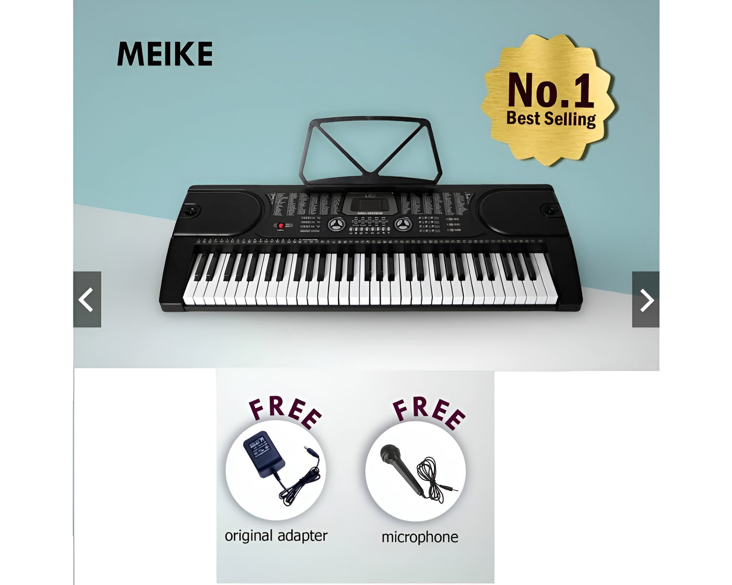 Keyboard Piano - 61-Key Keyboard Piano with LCD & Mic