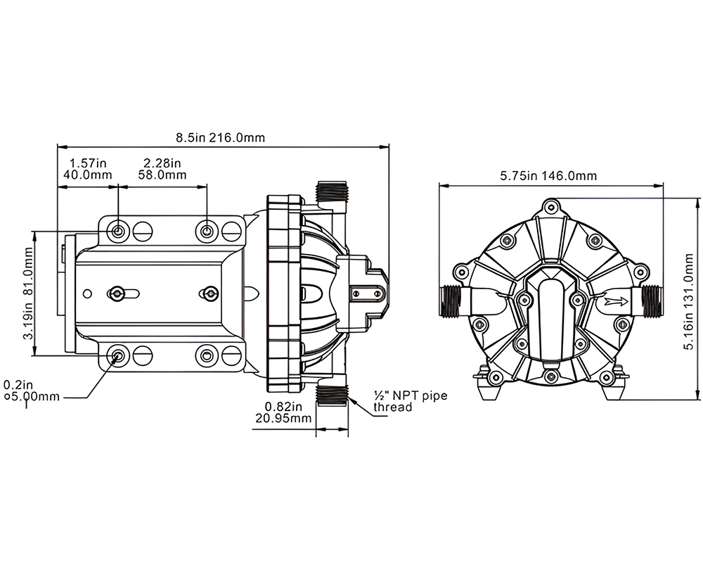 SEAFLO Water Pump – 12V SEAFLO Water Pump with 60PSI Demand Flow