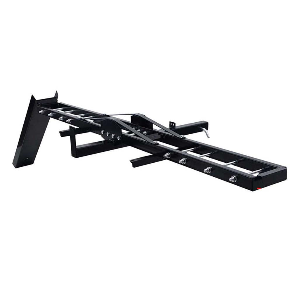 Motorcycle Scooter Dirt Bike Carrier Hauler Hitch Mount Rack with Loading Ramp - 500lb Capacity