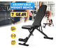 Weight Bench, Adjustable Utility Exercise Workout Bench, Foldable Full Body Incline/Flat/Decline Bench Press for Home Gym