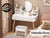 dressing table with storage drawers