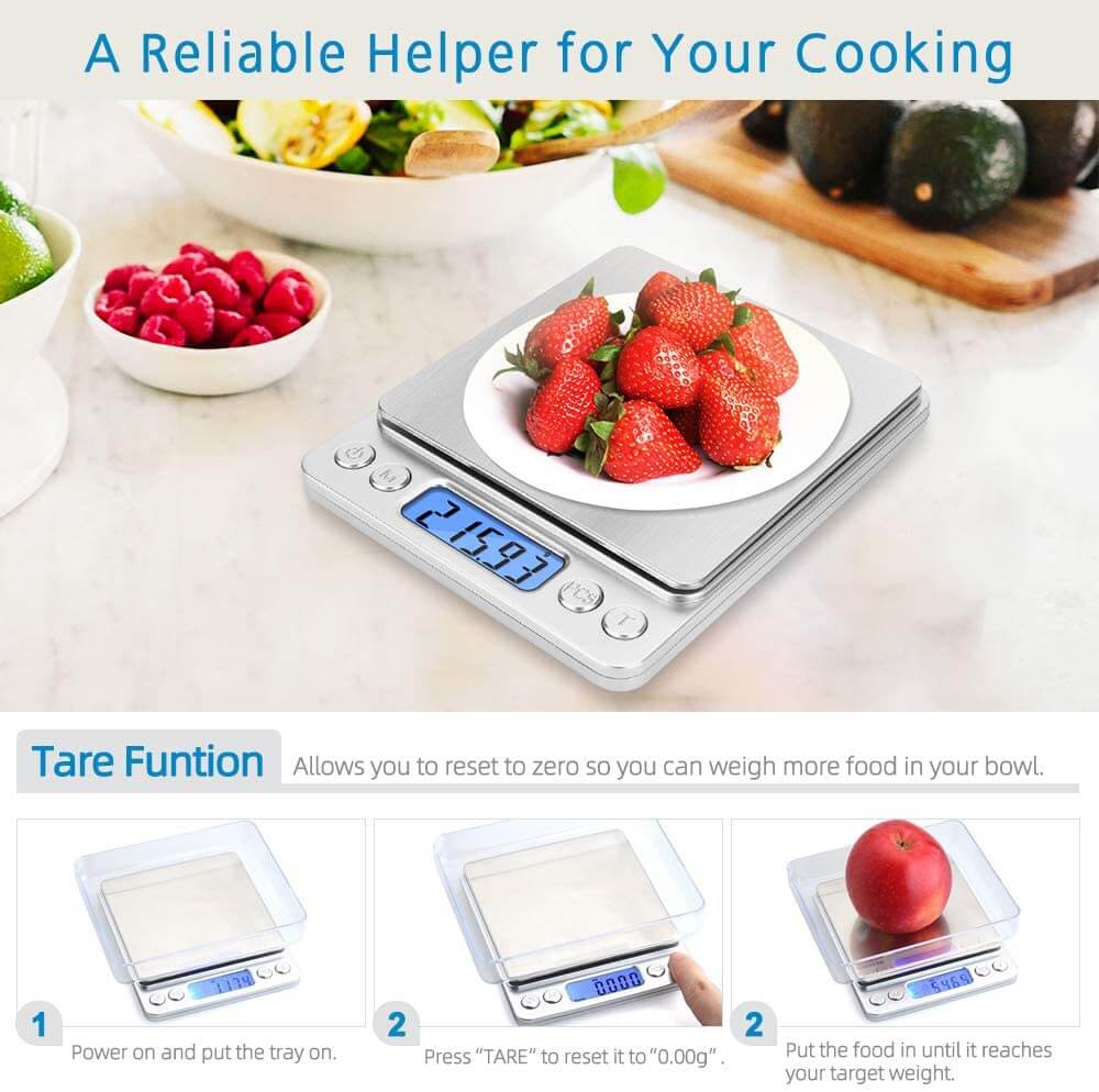 Digital Kitchen Scale – Mini Pocket Scale with 500g Capacity and 0.01g Precision