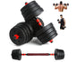 20KG Adjustable Dumbbell Set - 2-in-1 Barbell Kit