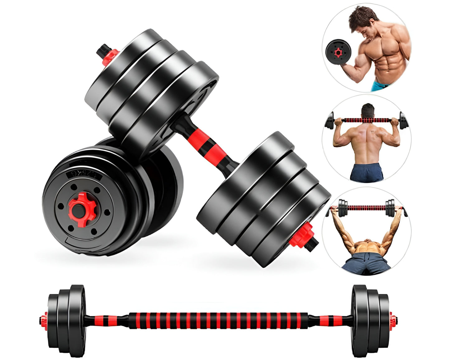 Adjustable Dumbbells Barbell Set - 30 KG