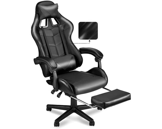 Gaming Chair Racing Chair – Ergonomic Office Computer Chair with Footrest