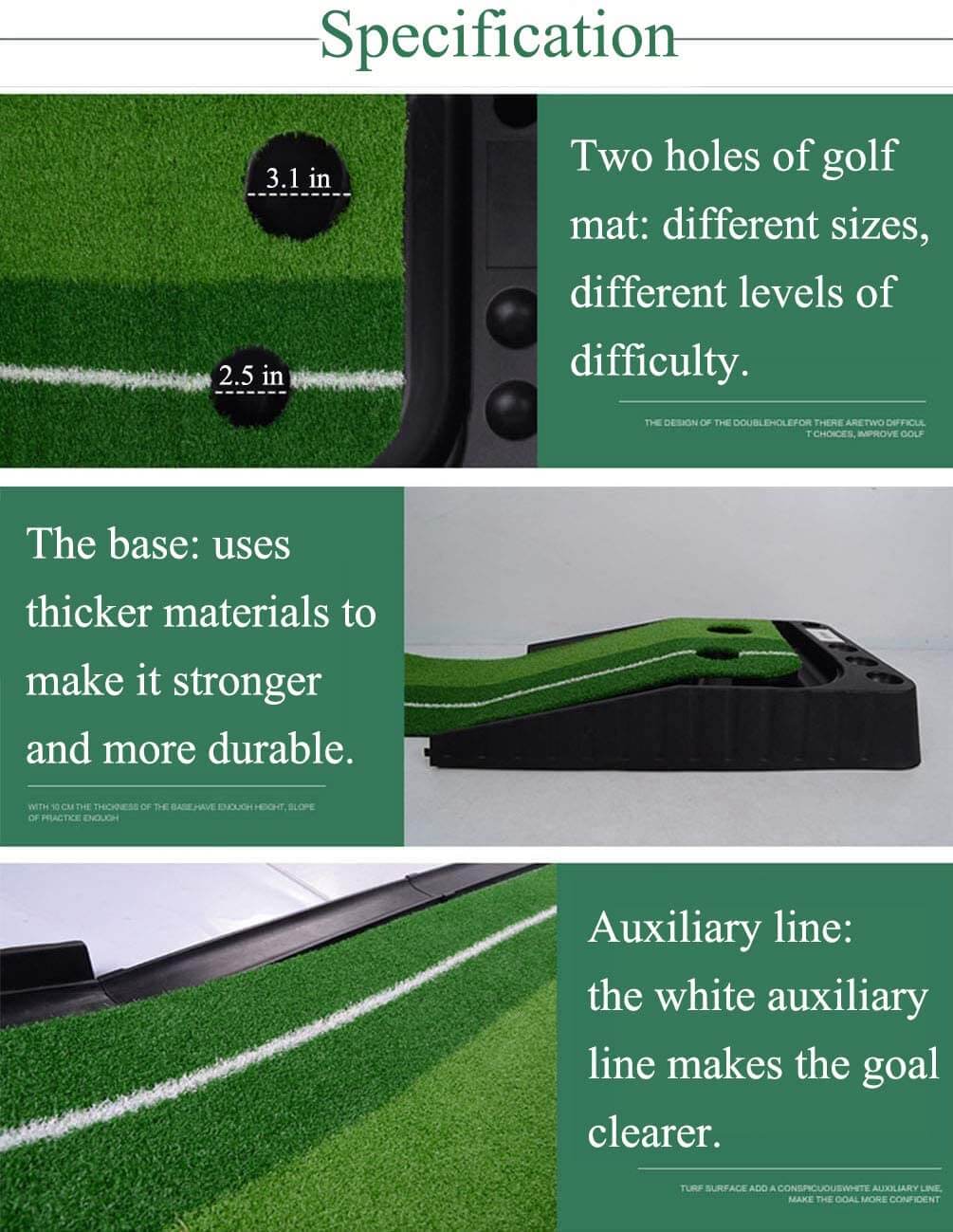 Indoor Golf Mat Practice Set
