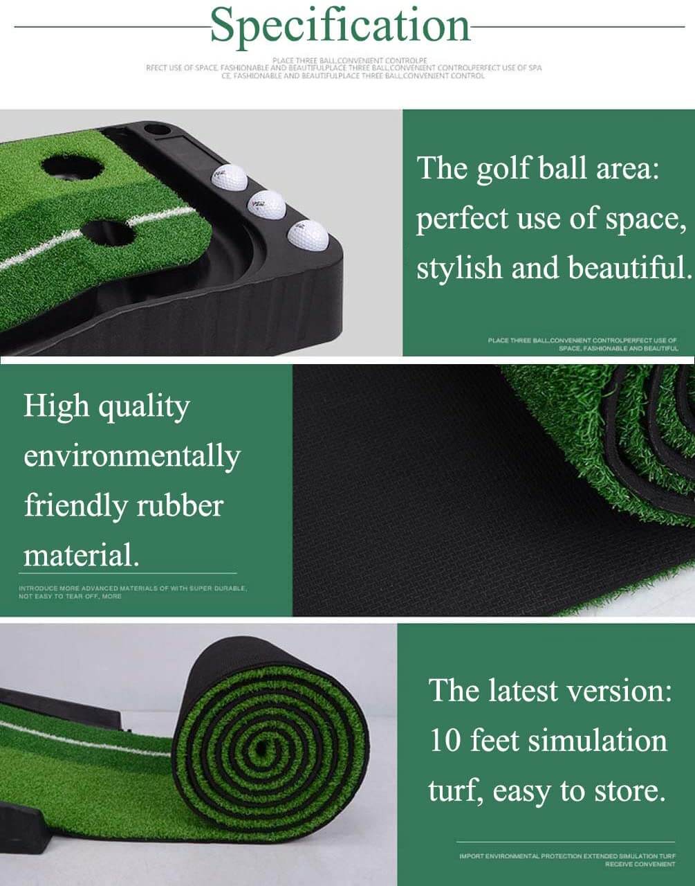 Indoor Golf Mat Practice Set
