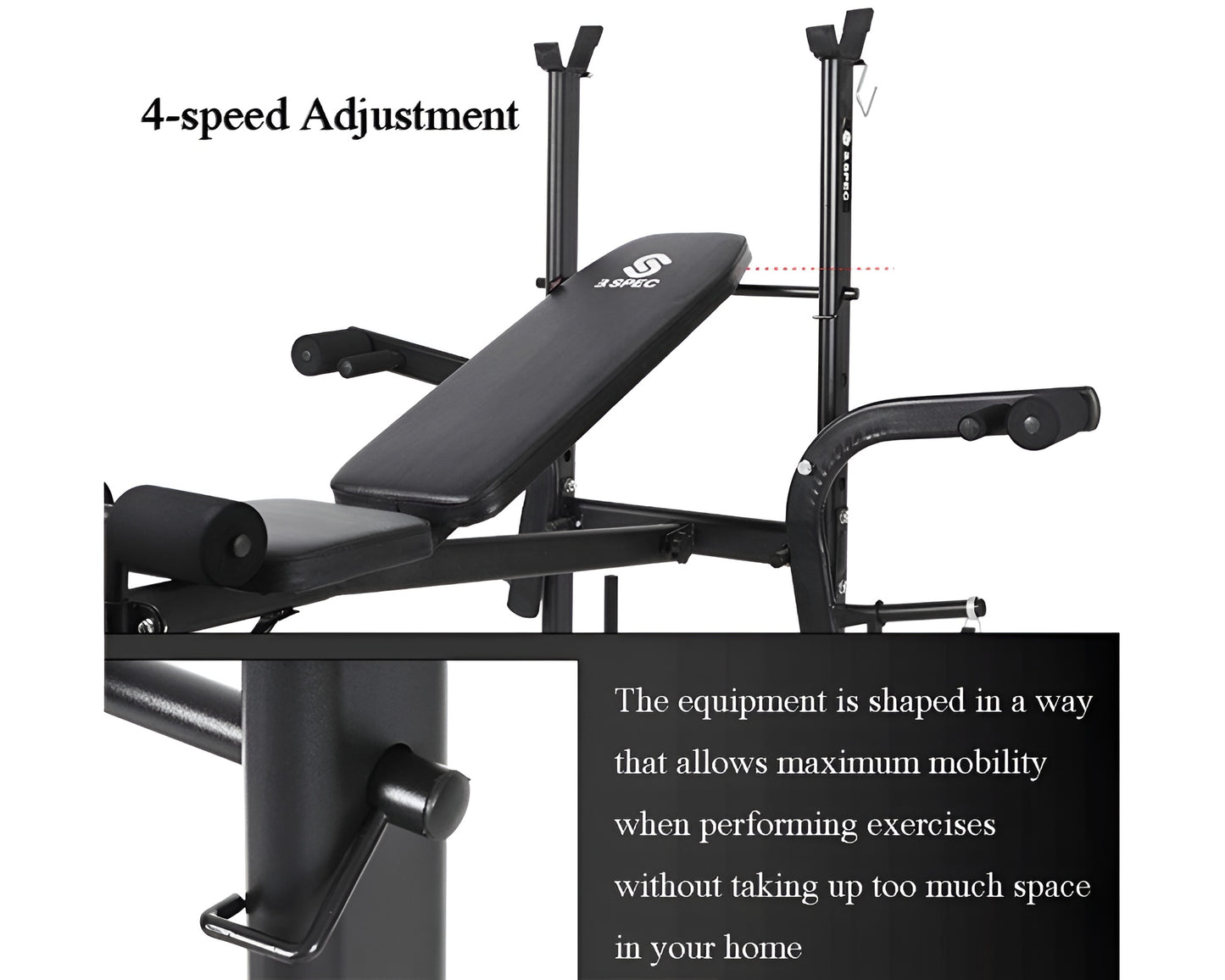 Adjustable Weight Bench – 4 Position Foldable Gym Bench