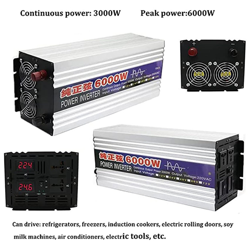 6000W Pure Sine Wave Inverter 12V to 230V – High Performance Power Inverter