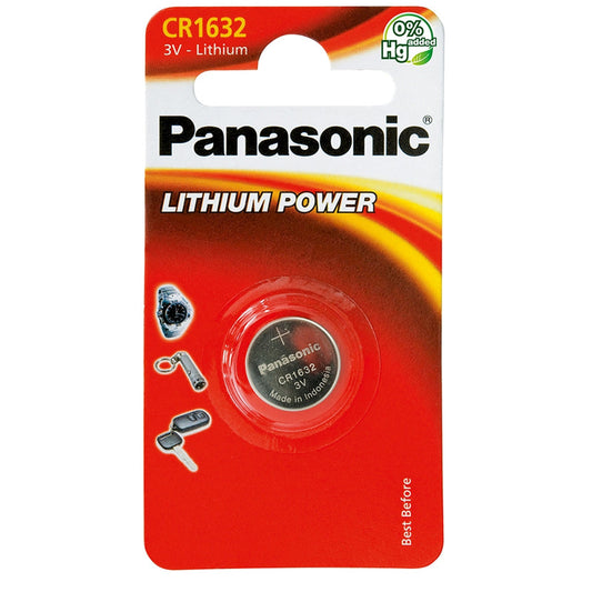 Panasonic Button Coin Cell Battery  CR1632 3V BT 1pcs
