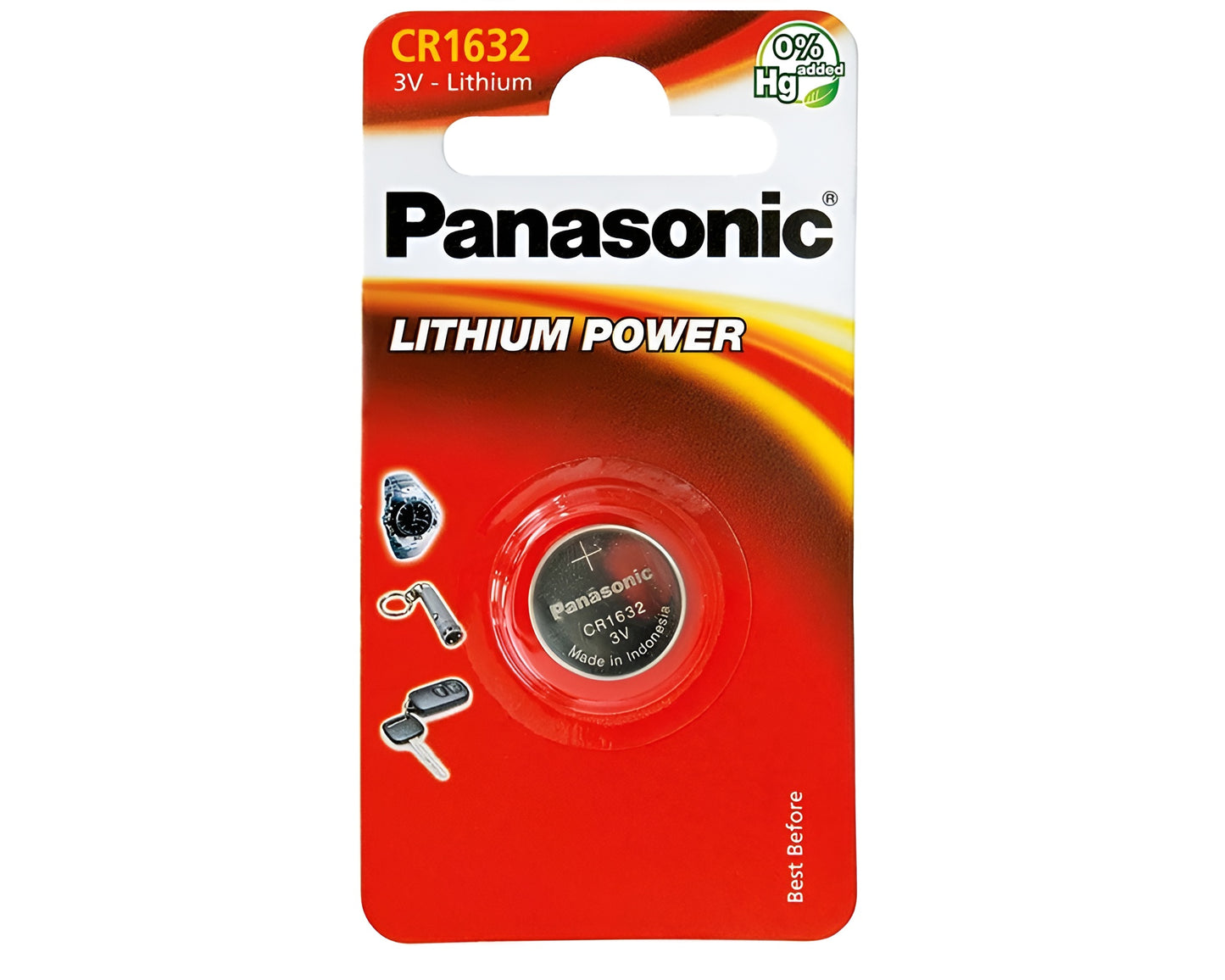 Panasonic CR1632 3V Lithium Coin Battery Long Lasting Power Cell