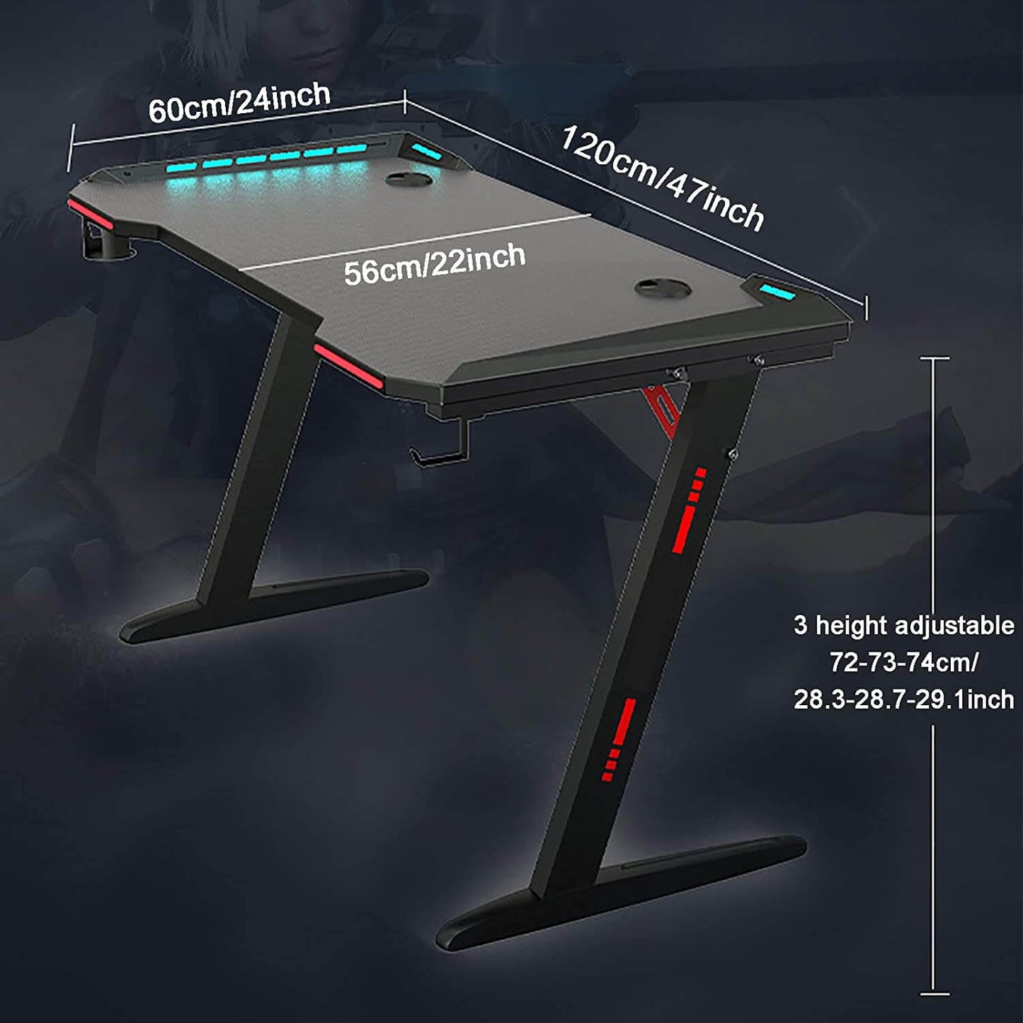 Racing Style Gaming Desk Gaming Table
