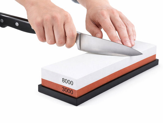 Knife Sharpening Stone 3000/8000 – Double-Sided Whetstone Knife Sharpener