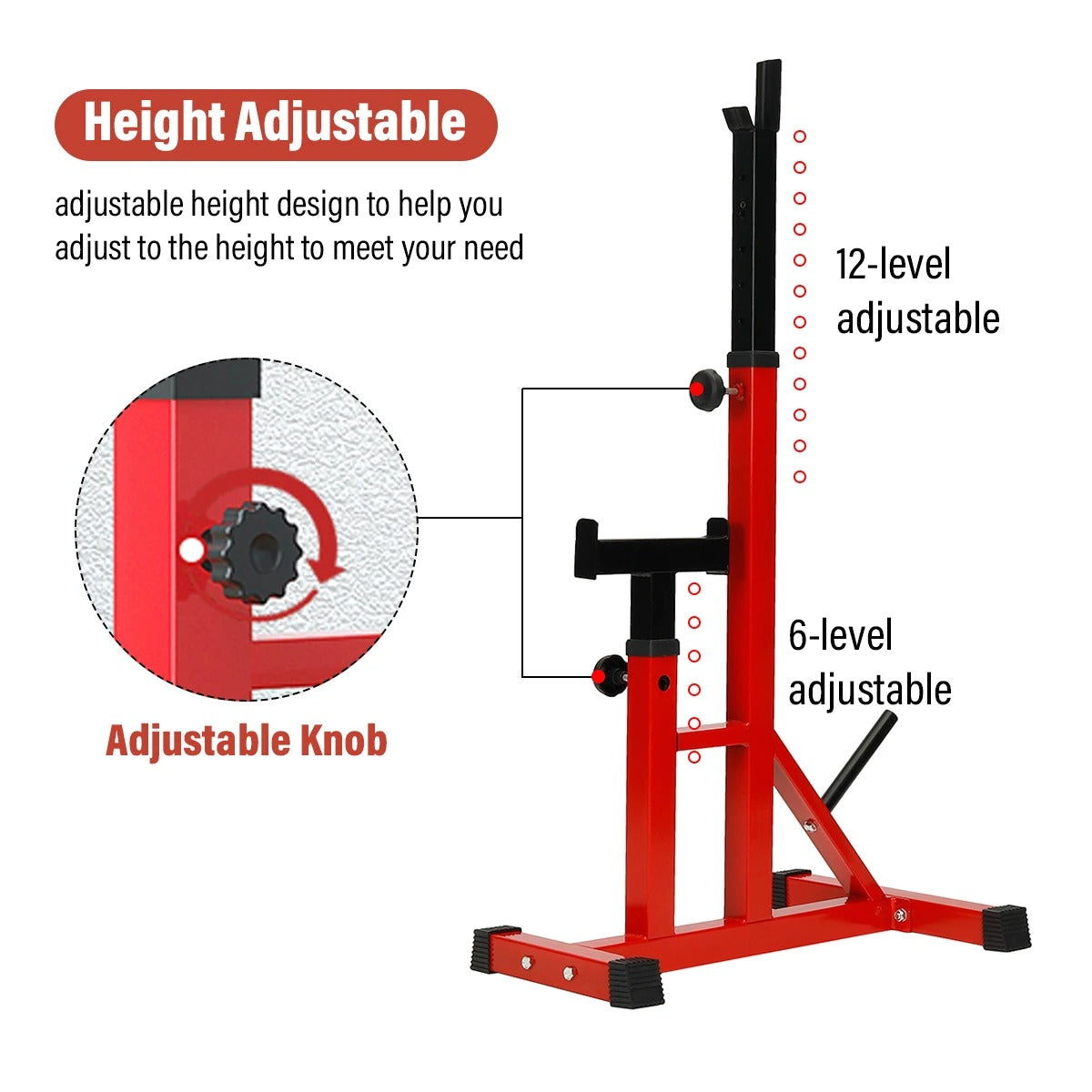 Squat Rack Pair Fitness Weight Lifting Gym Exercise Barbell Stand
