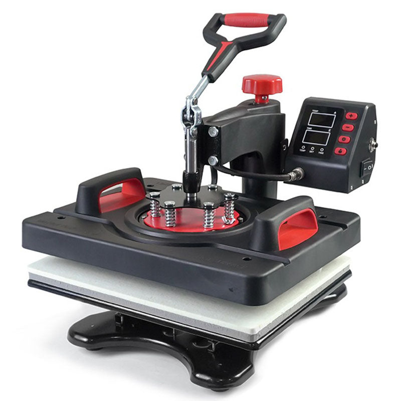 8 in 1 Heat Press Machine - 12" x 15" Digital Swing-Away Heat Transfer Machine for T-Shirts, Hats, Mugs, Plates