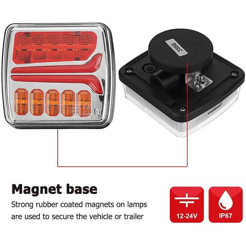 Trailer Light Magnetic Wireless LED Trailer Truck Tail Lights