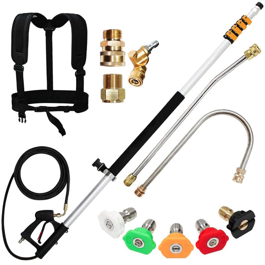 7.3m Telescoping Wand Pressure Washer Pole with Harness