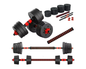 2 in 1 Adjustable Free Weight Dumbbells 20kg Barbell Set – Hand Weight Strength Lifting Training Equipment with Connector