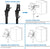 Speaker Stands for Home Theater 5.1 Channel Surround Sound System – Adjustable Mounts for Satellite Speakers (Black)