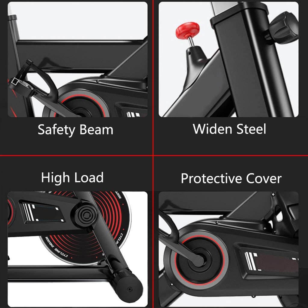 Exercise Bike Indoor – Cardio Training Exercise Bike with 330 lbs Capacity & LCD Monitor