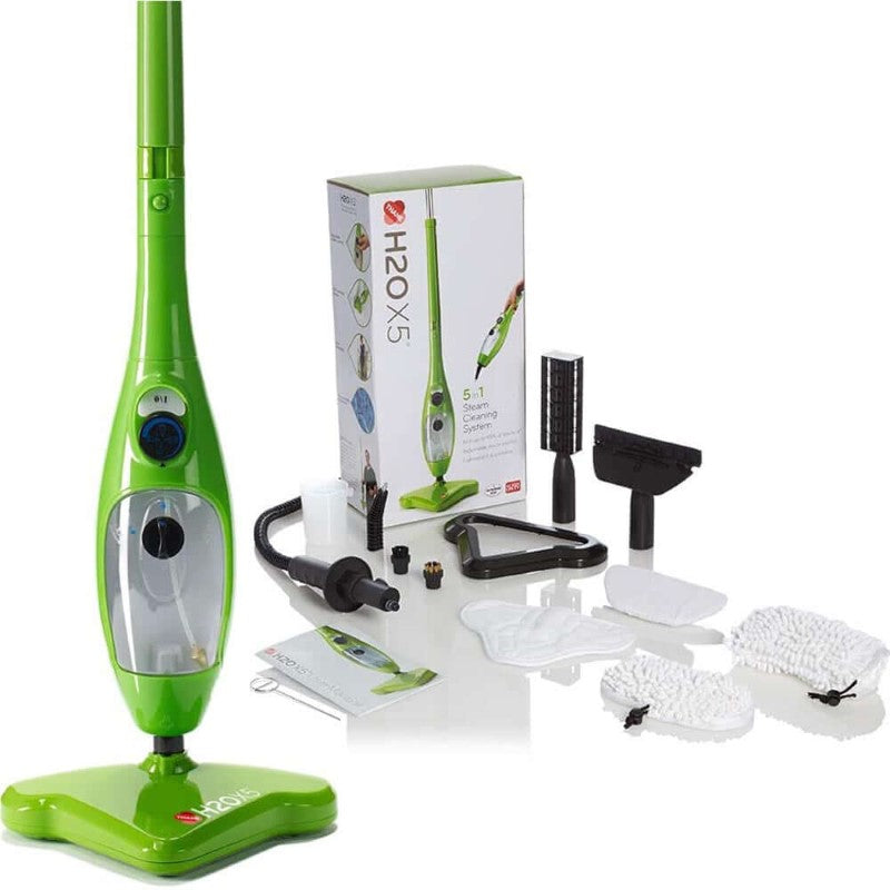 Steam Cleaner Mop Kills 99.9% of Bacteria Without Cleaning Chemicals (Green, Standard)