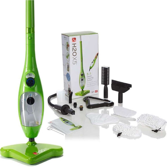 Steam Cleaner Mop Kills 99.9% of Bacteria Without Cleaning Chemicals (Green, Standard)